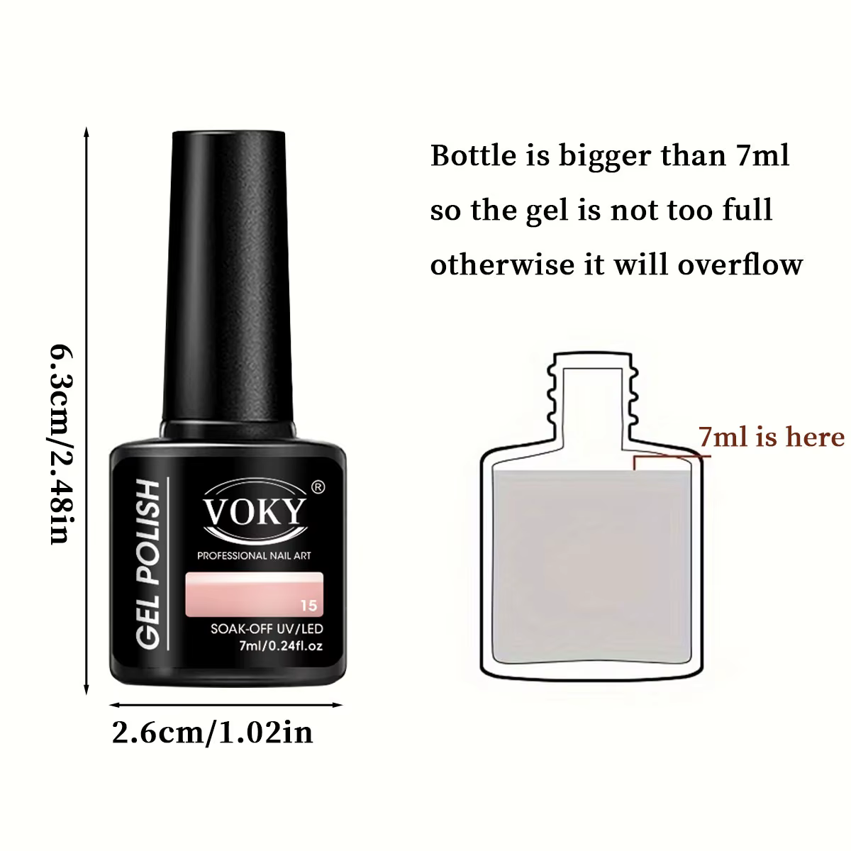 VOKY Lot de 6 pièces de gel pour ongles