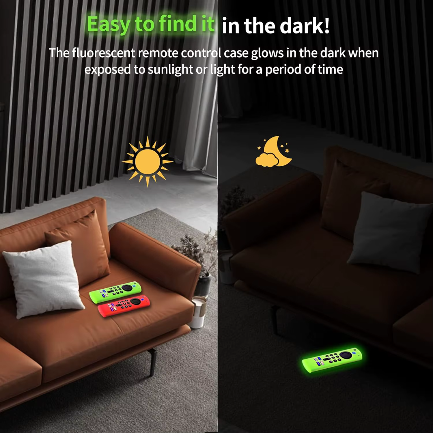 Housse de protection en Silicone pour télécommande Fire Stick 4K MAX 3e génération, étui Anti-chute et Anti-poussière qui brille dans le noir pour le contrôle de la télévision des pompiers