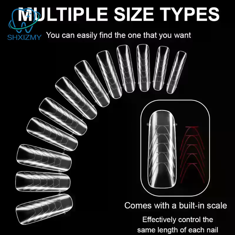 100/120 pièces modèle d'armure en cristal français formes d'ongles Extensions de manucure faux ongles conseils construction rapide Gel moule Nail Art Salon bricolage