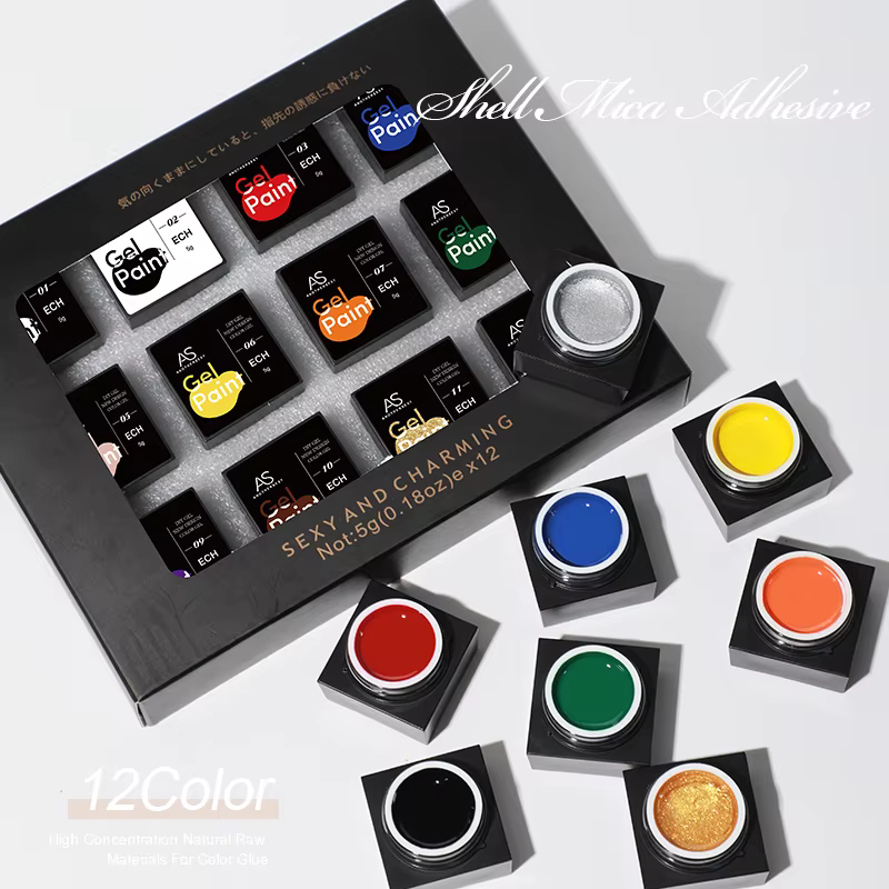 AS Sliver métal effet ligne fleur dessin Gel tremper des couleurs transparentes 5g peinture Gel vernis UV Nail Art Gel