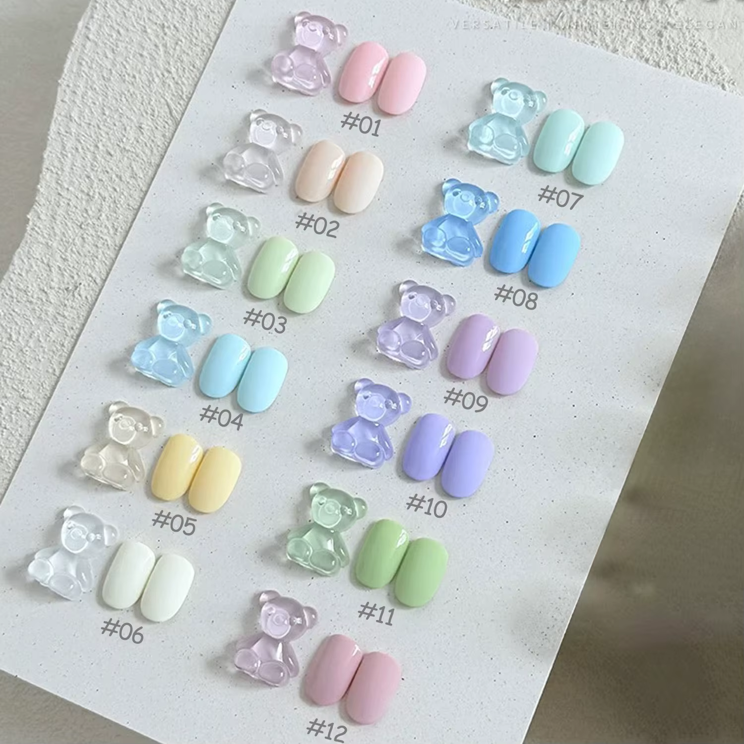 MIANEL 12ML Vernis à ongles gel nude bleu Candy Party 2026 Nouveau vert menthe Dopamine Macaron Couleur Nail Art 1-12 pièces