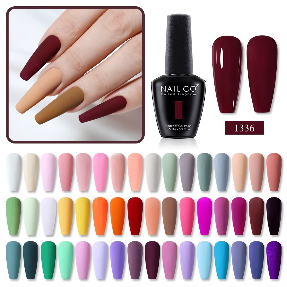  NAILCO Gel vernis à ongles automne hiver couleur 15ml nu rouge marron Semi Permanent tremper UV LED Gel hybride