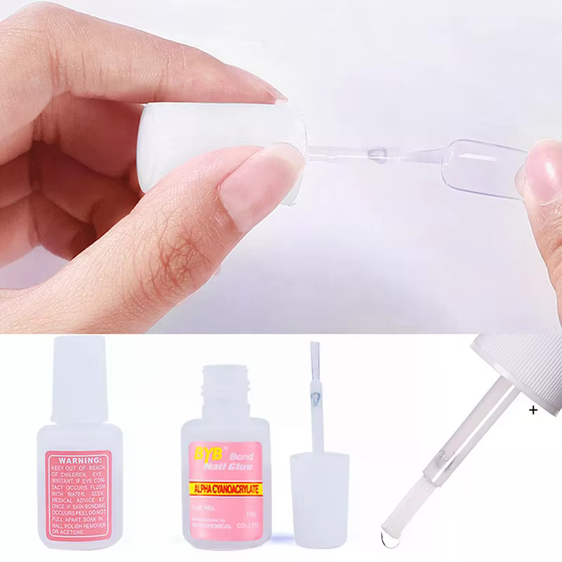 Colle à ongles avec applicateur pour faux ongles