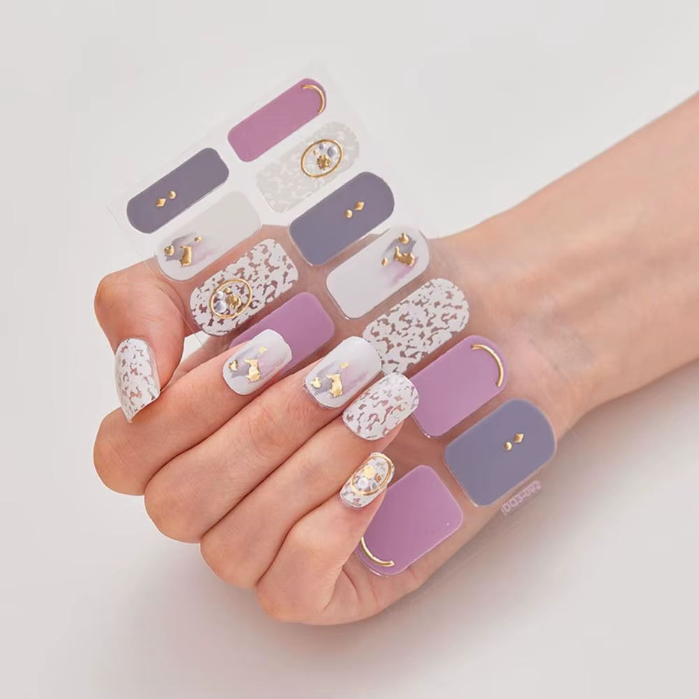 Autocollants pour ongles en gel semi-durci