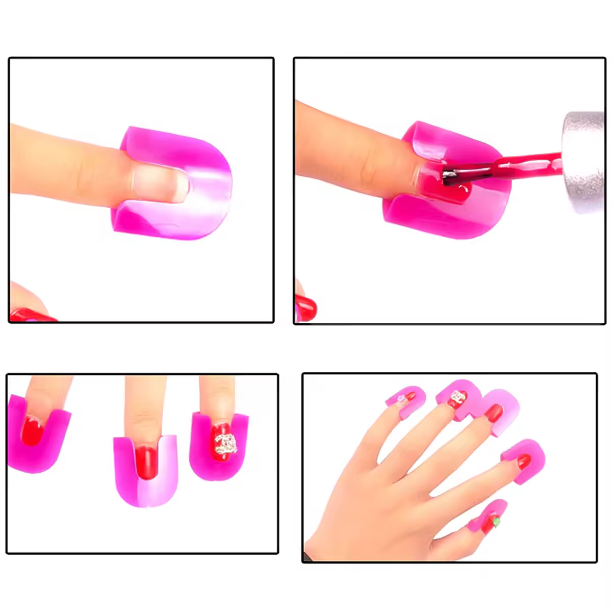 LULAA 26 pièces de protections adhésives pour ongles