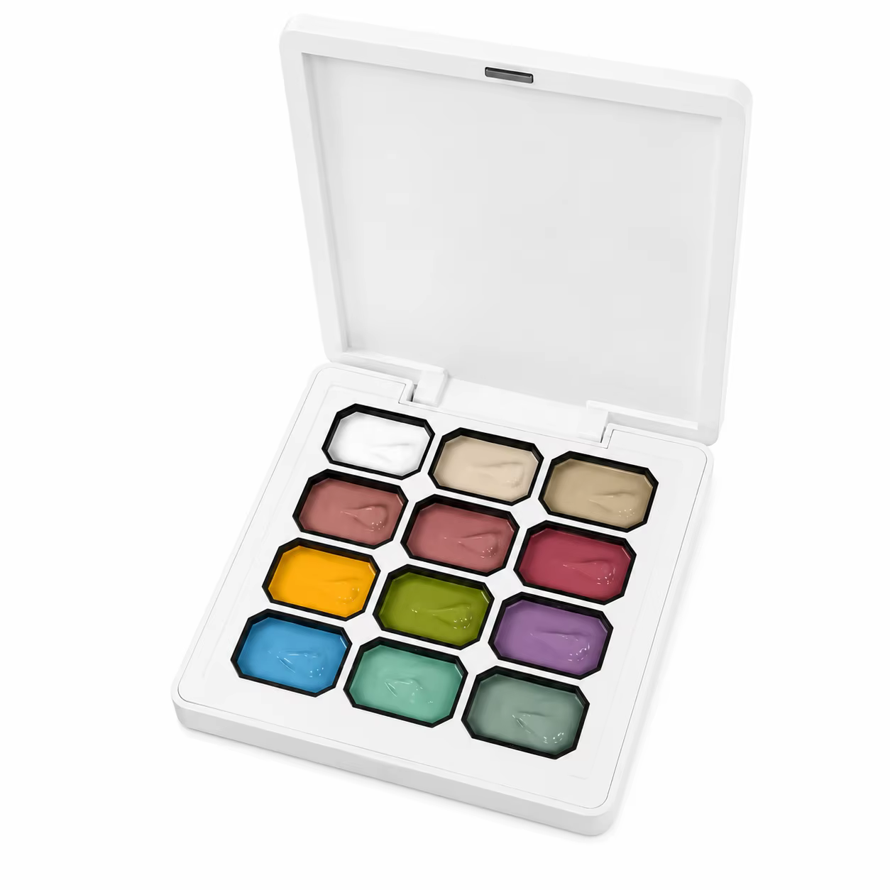 Palette de crème gel pour nail art en 12 couleurs | Peinture gel UV hautement pigmentée pour la décoration des ongles |