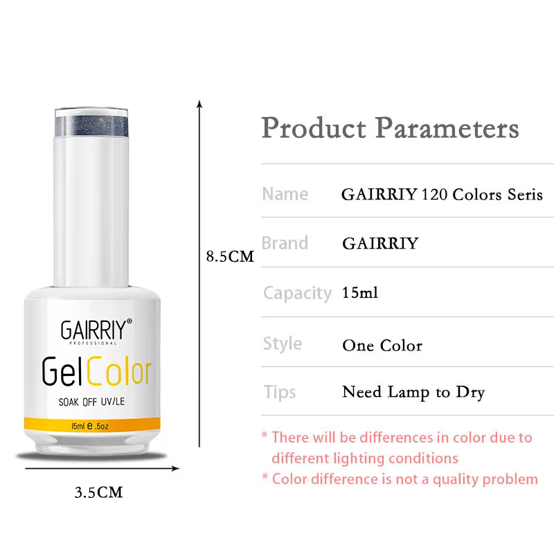 Gairriy 15ml vernis à ongles 120 couleurs