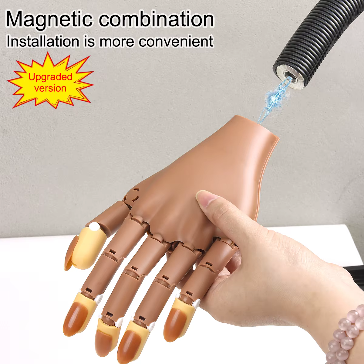 Kit d'entraînement pour nail art avec main prothétique