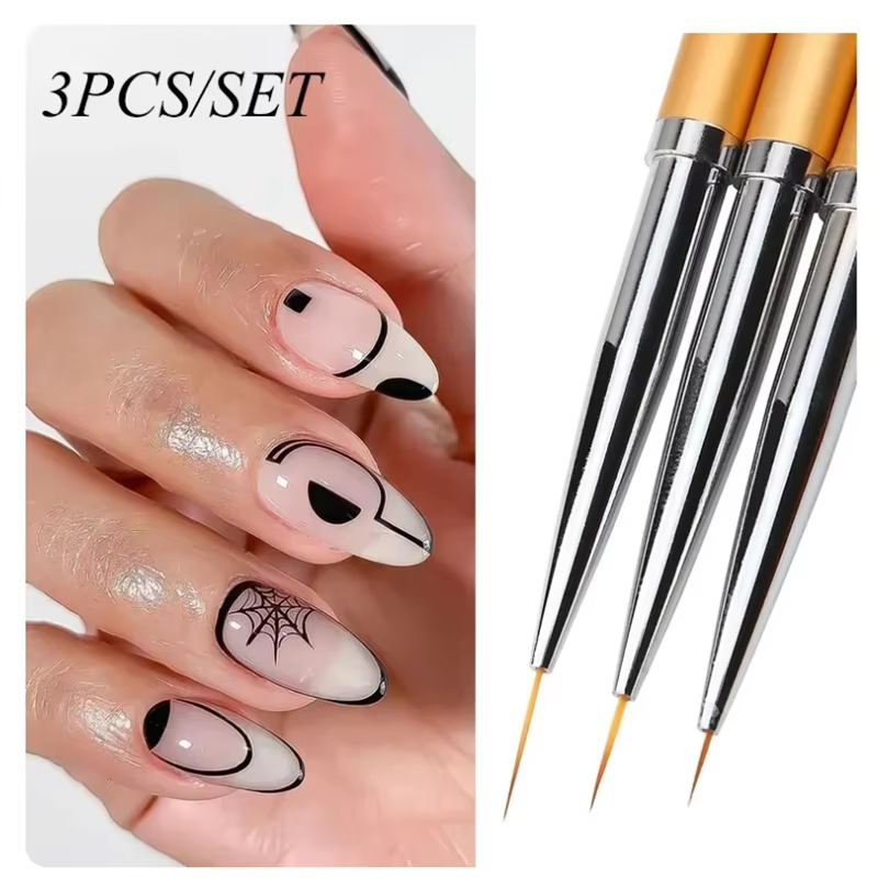 Pinceau à rayures en acrylique pour nail art