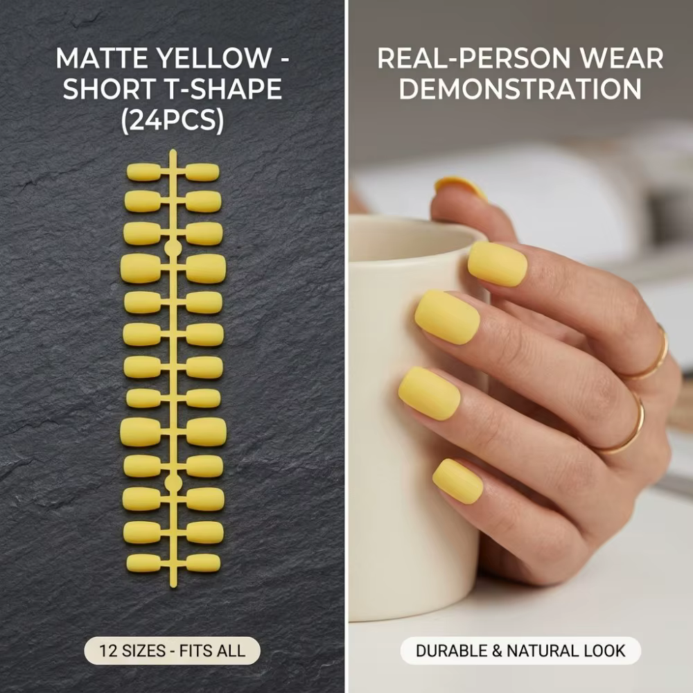 24 faux ongles en amande vert menthe mat