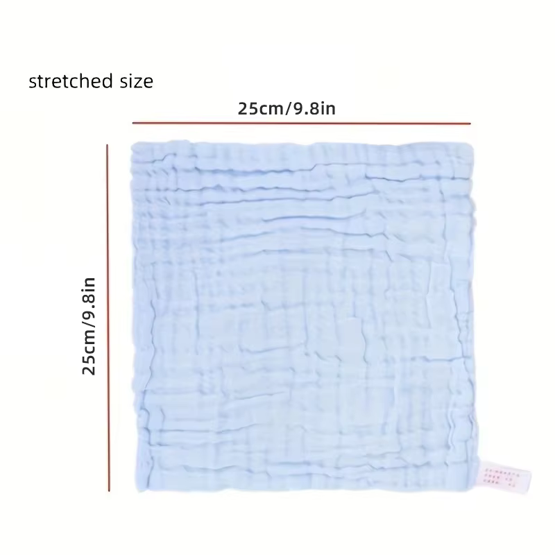Gant de toilette en mousseline pour bébé, serviette de visage douce pour nouveau-né, peau sensible, registre de naissance
