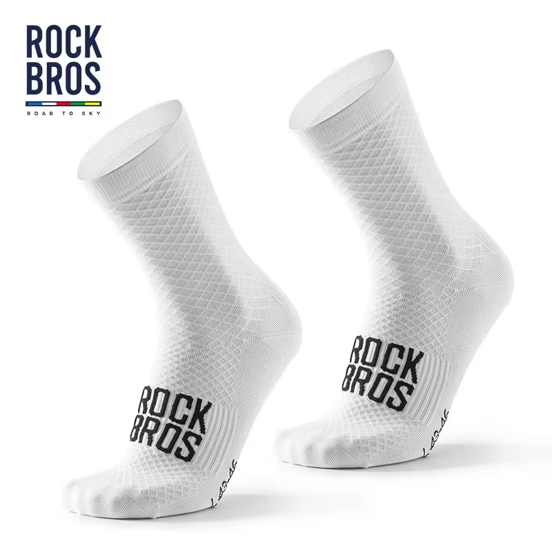 ROCKBROS ROAD TO SKY chaussettes de cyclisme chaussettes de Sport professionnelles chaussette respirante chaussettes de vélo chaussette absorbant les chocs à haute élasticité