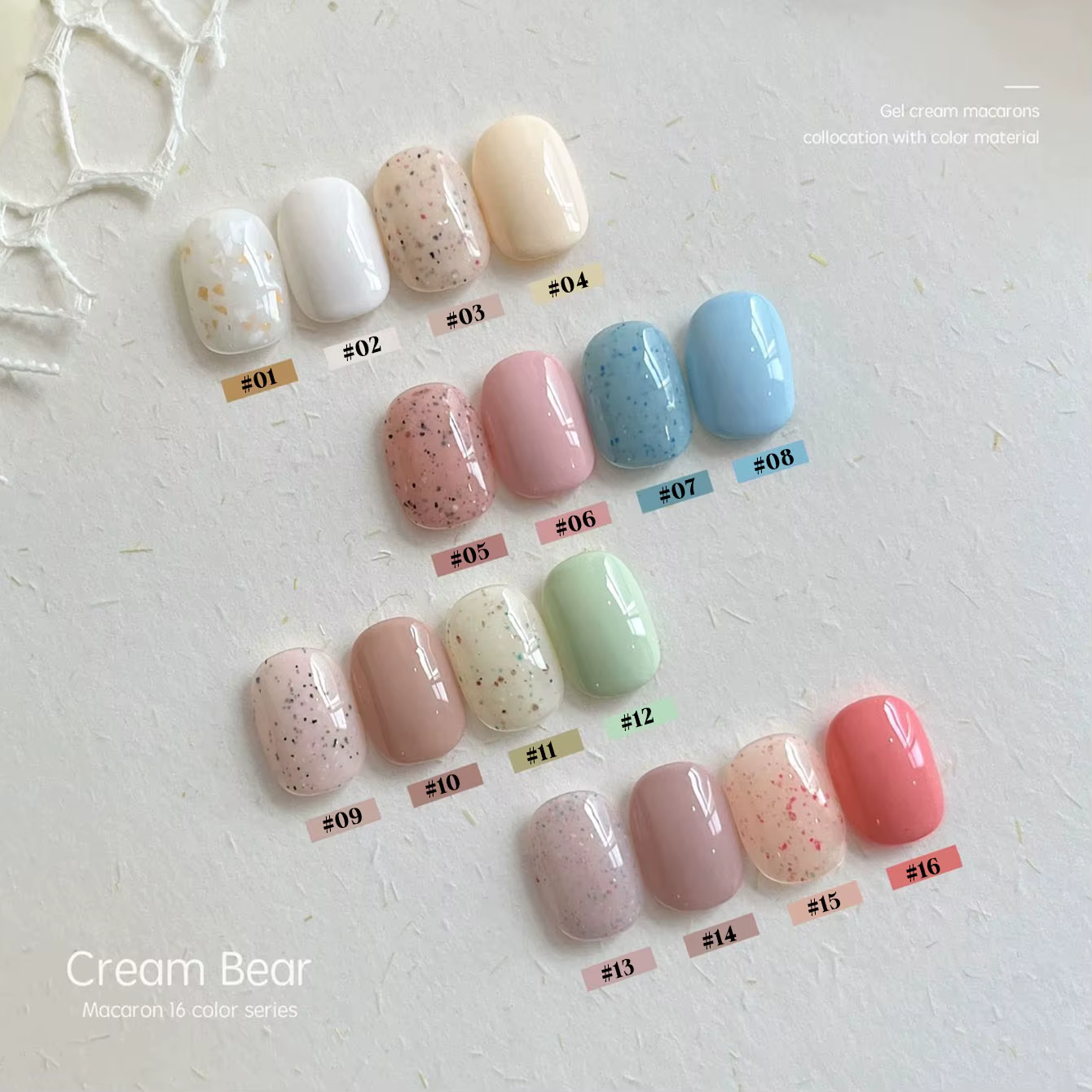 MIANEL 12ML Vernis à Ongles Gel Crème Hiver Mignon Effet Macaron Dopamine Nouveau Style 2026 Blanc Rouge 1-16 pièces