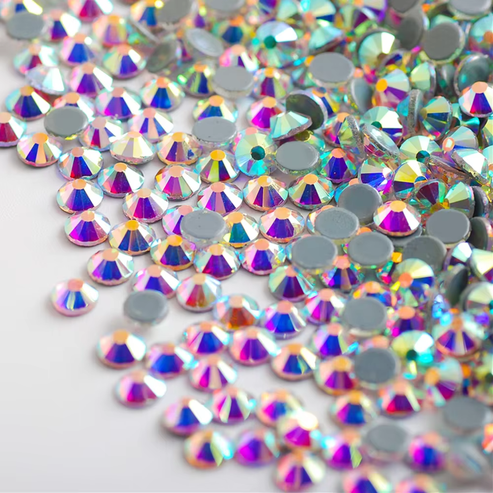 SS6 2.0mm AAAA Top qualité Multi couleur brillant verre Strass fer sur Hotfix Flatback Strass pour couture vêtements bricolage