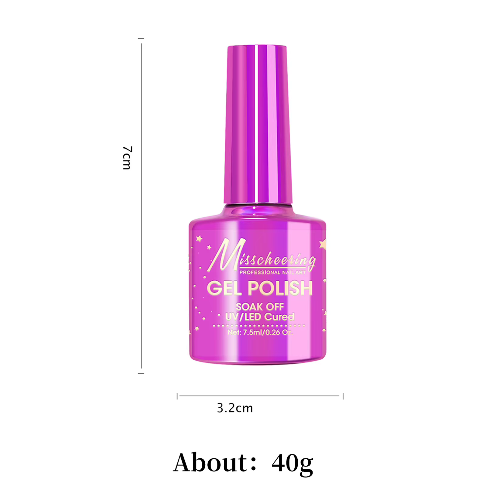 Vernis à ongles gel magnétique œil de chat bleu pailleté 7