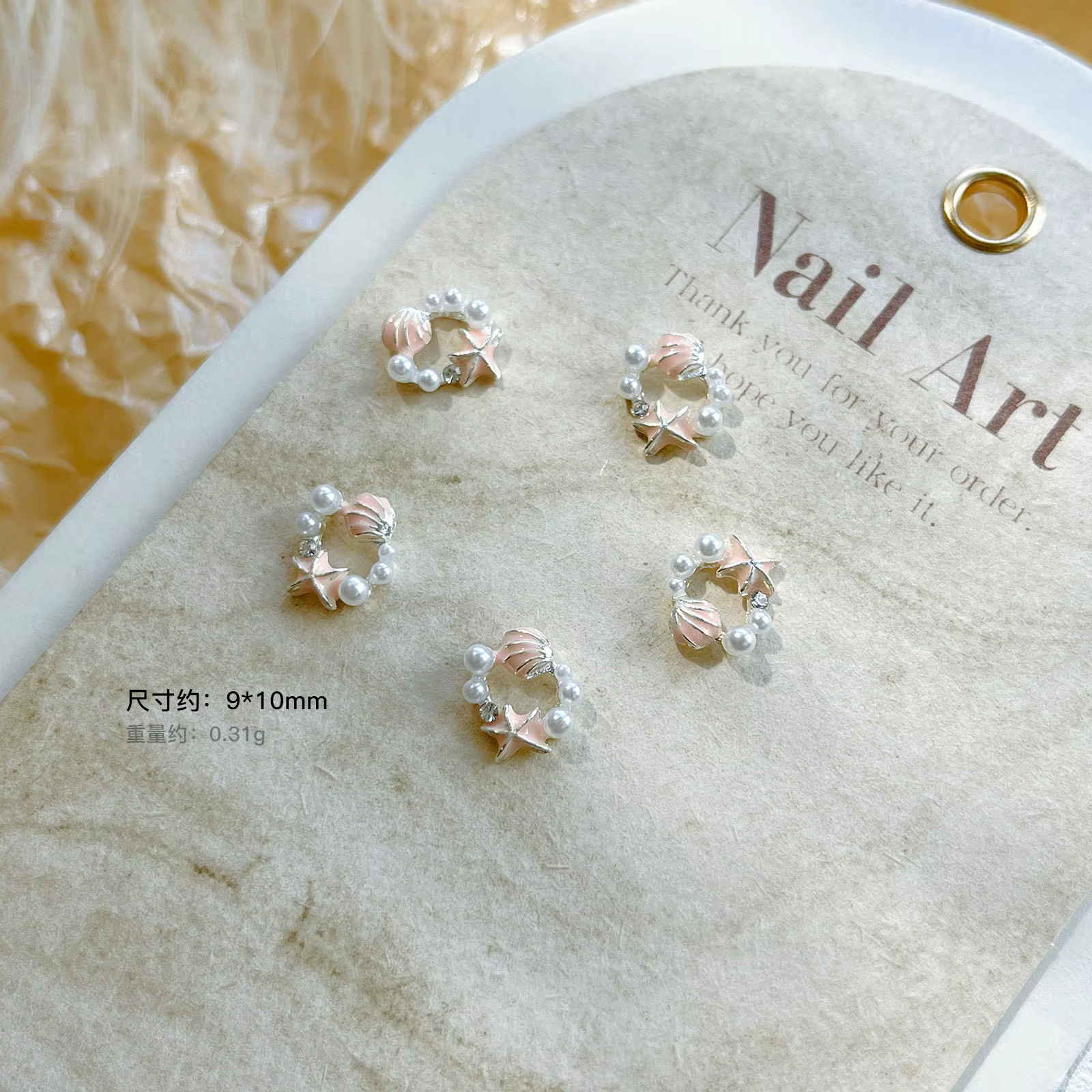 Breloques pour ongles en forme de coquillage