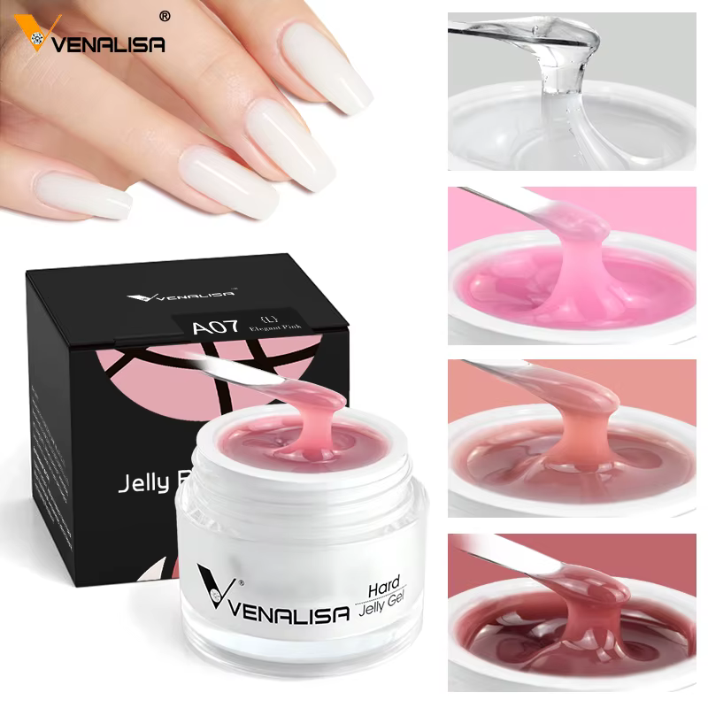 Gel de construction UV transparent Venalisa 50ml sans TPO pour extension d'ongles