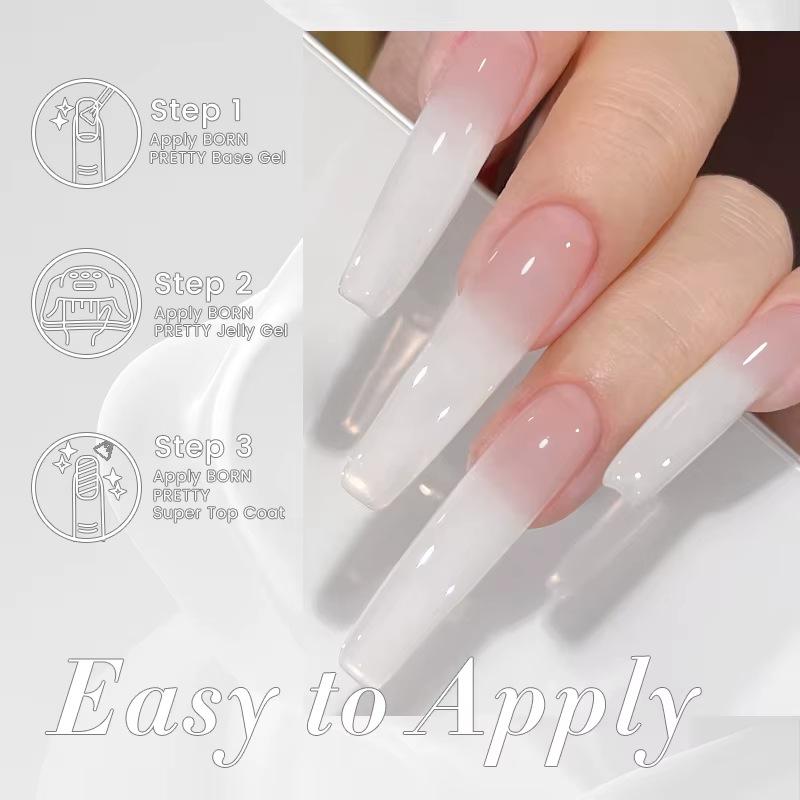 BORN PRETTY Vernis à ongles gel blanc laiteux 250g