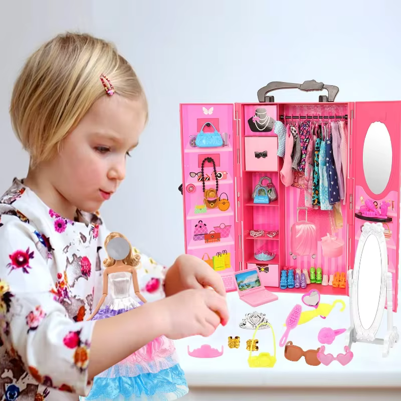 Garde-robe portable en plastique, meubles de maison de courses, Cisco à beurre, peut renforcer les vêtements et accessoires, bricolage, cadeau d'anniversaire et de Noël