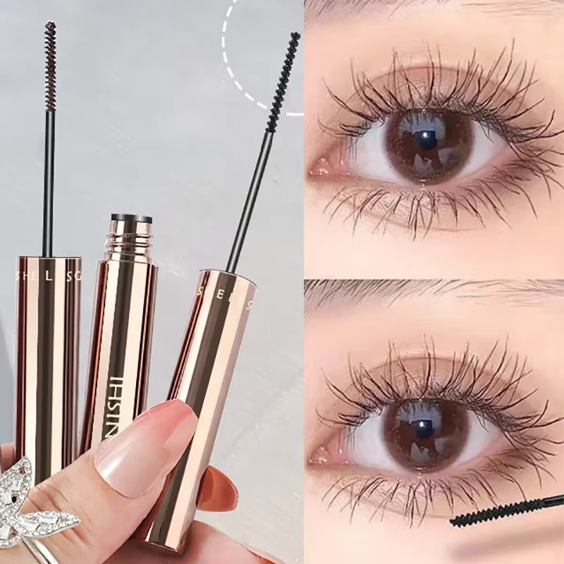 Mascara mat en Fiber de soie, brosse Ultra-fine, allonge les cils, imperméable, séchage rapide, marron, noir, bouclé, cosmétique