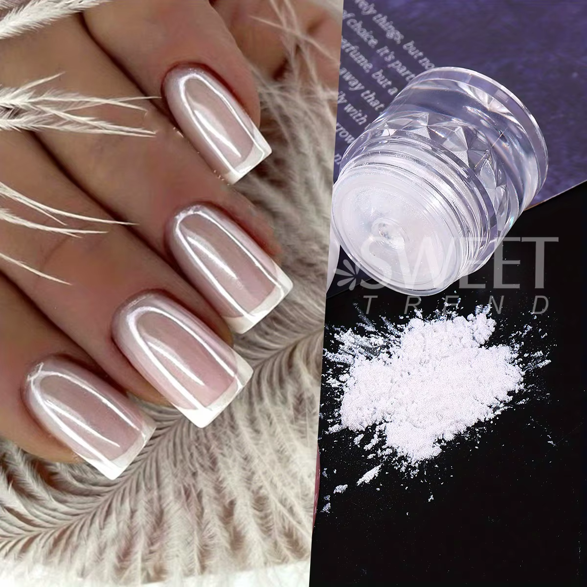 Poudre à paillettes pour ongles