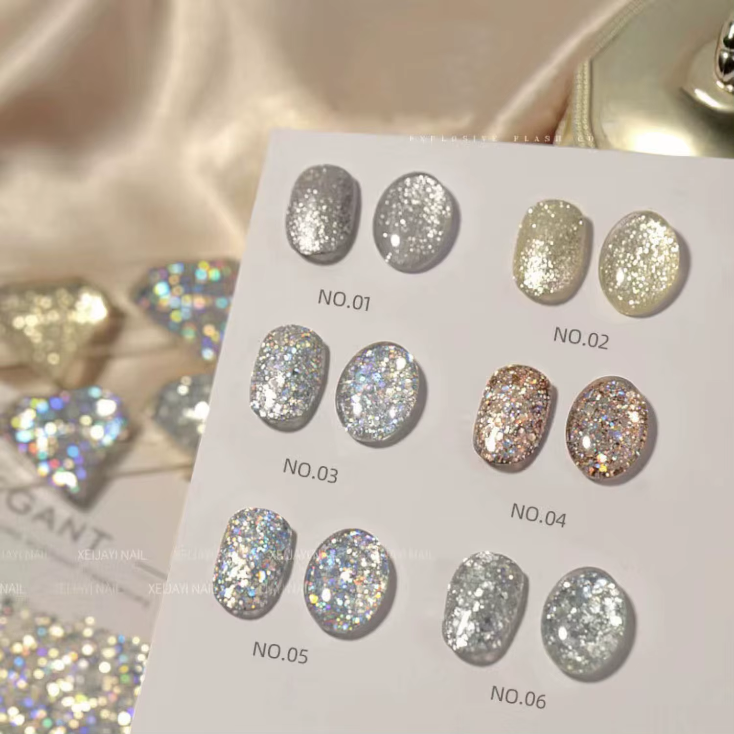 Vernis à ongles gel translucide effet coquille réfléchissante