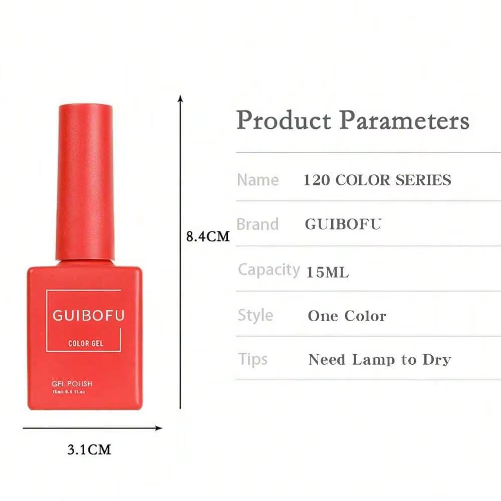 Kit de vernis à ongles gel orange 6 pièces/lot 15 ml – Couleurs citronnées et corail pour manucure d'Halloween
