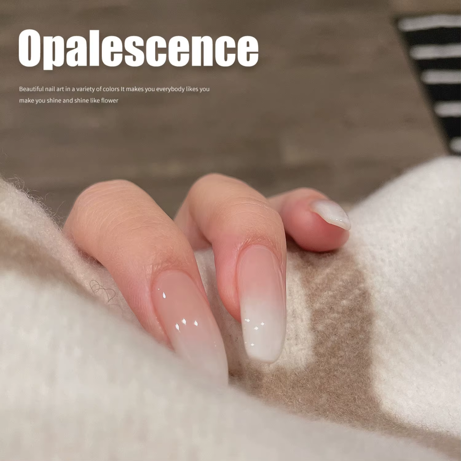 Vernis à ongles gel blanc laiteux Pudding