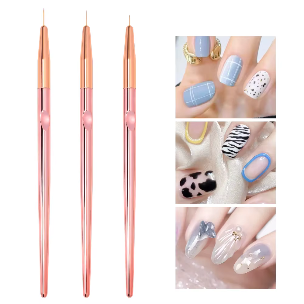 LULAA – ensemble de 3 pinceaux à ongles