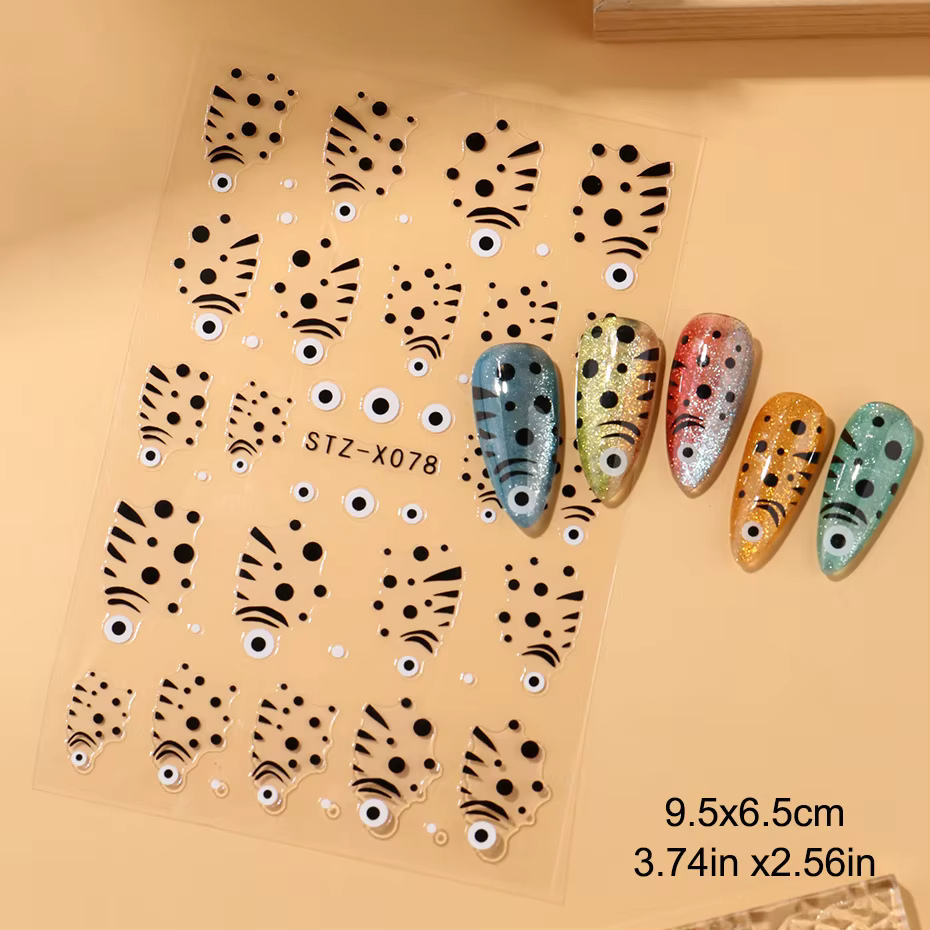 2 pièces leurre de pêche Nail Art autocollant Design poisson mignon ongles décalcomanies breloques