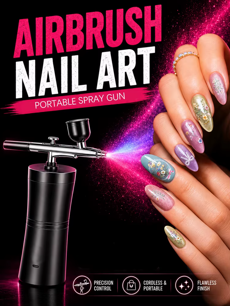 Aérographe pour ongles avec compresseur portable pour nail art et peinture sur gâteaux