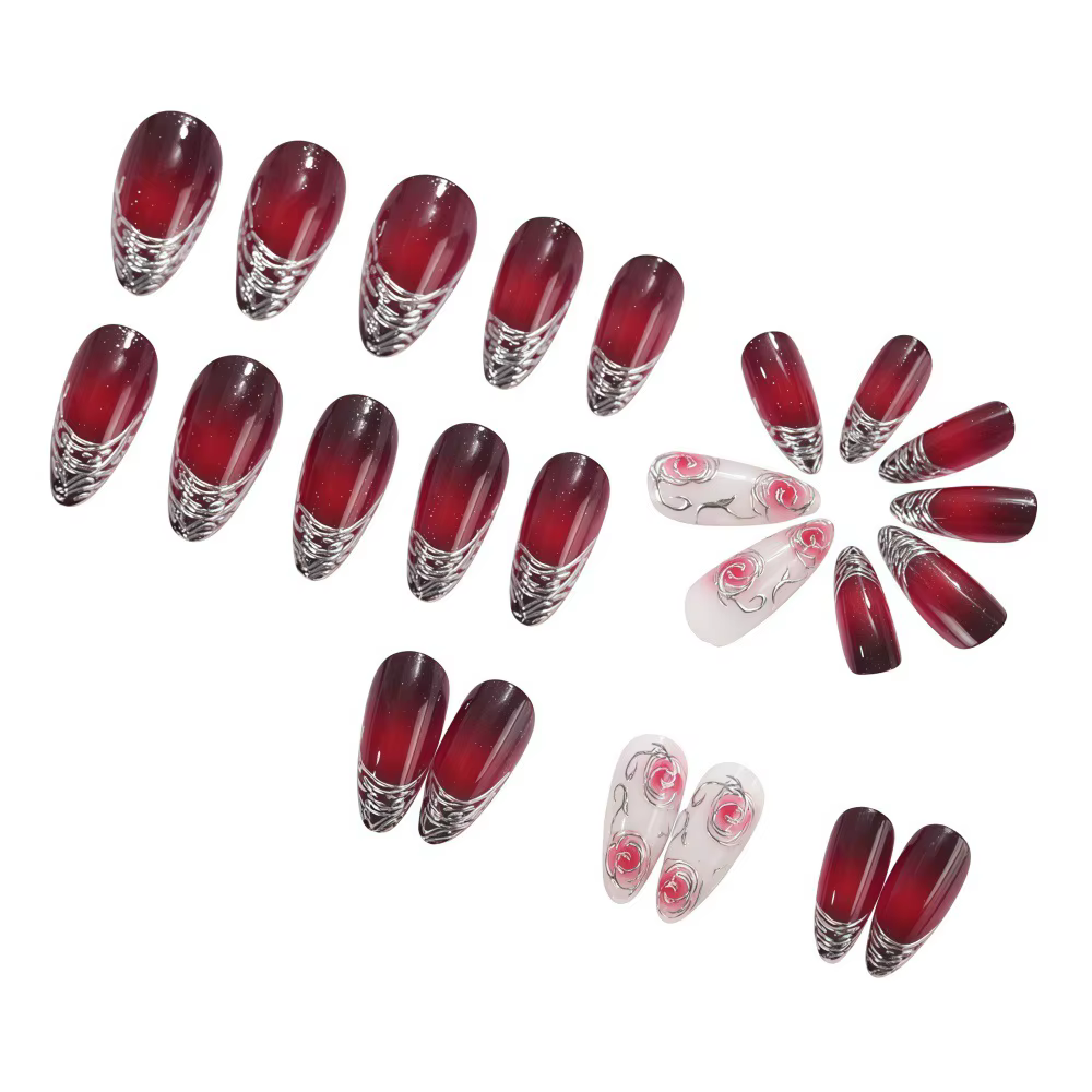 Faux ongles 3D pour femmes et filles