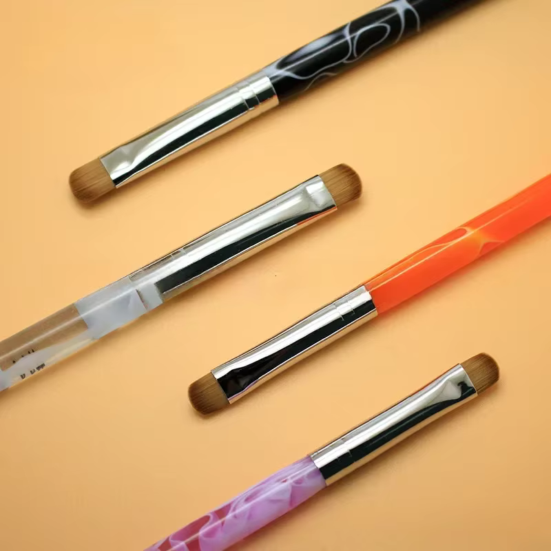 Français double extrémité débutant haute qualité peinture manucure outil acrylique dessin Nail Art brosse