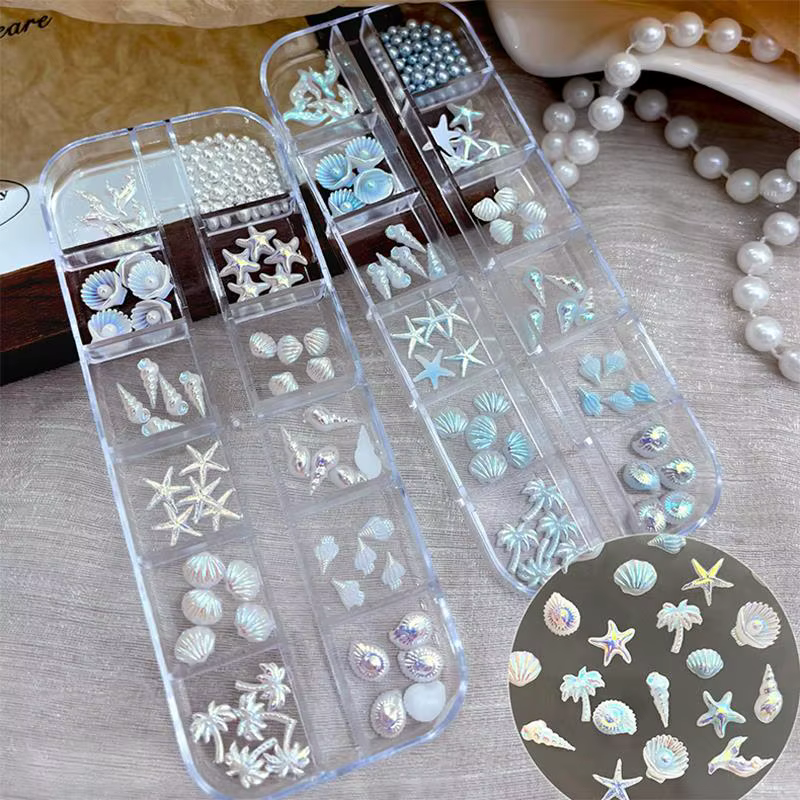 12 grilles de breloques 3D pour ongles