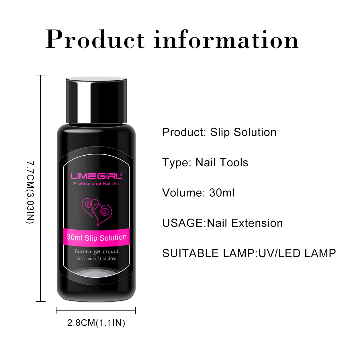 LIMEGIRL 30ML Gel à Expansion rapide polissage Solution antidérapante Gel Semi-Permanent Transparent acrylique liquide Nail Art Extension Gel