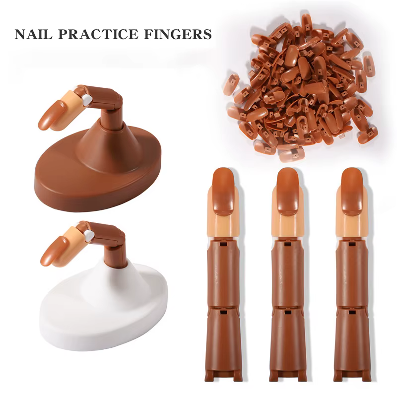 Doigts de pratique des ongles pour ongles en acrylique