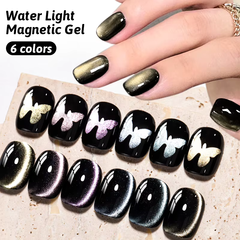 Vernis à ongles Gel magnétique chat lumière d'eau effet de perle de verre coloré Semi Permanent tremper UV LED Gel