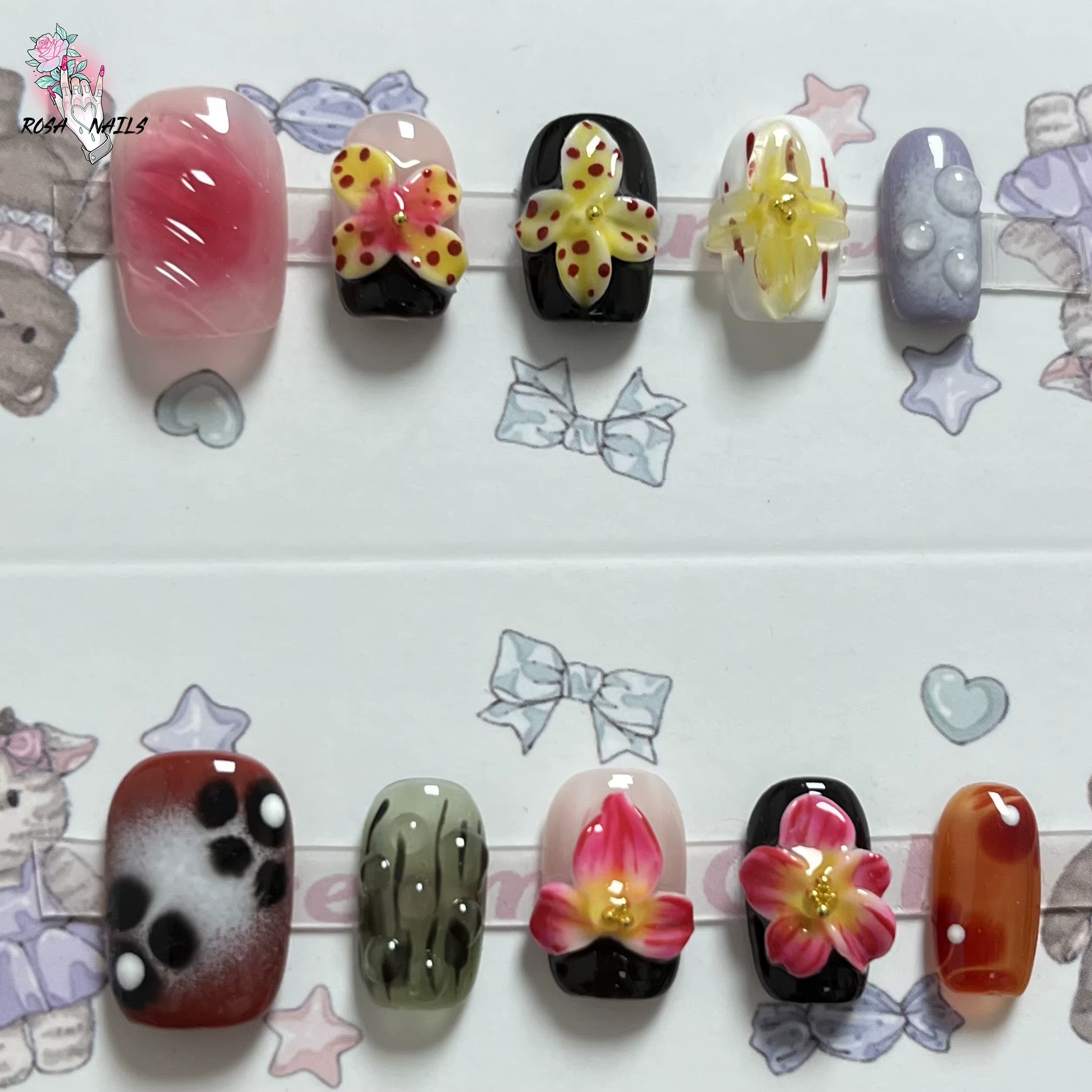 Faux ongles 3D en acrylique