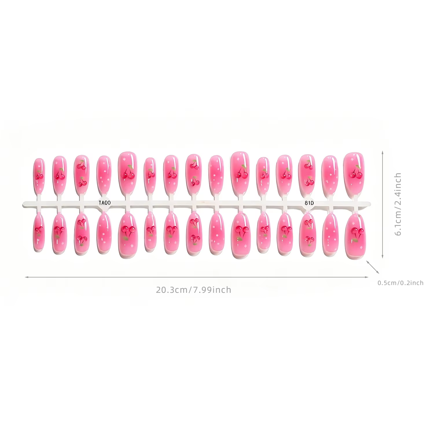 30 faux ongles à presser par feuille