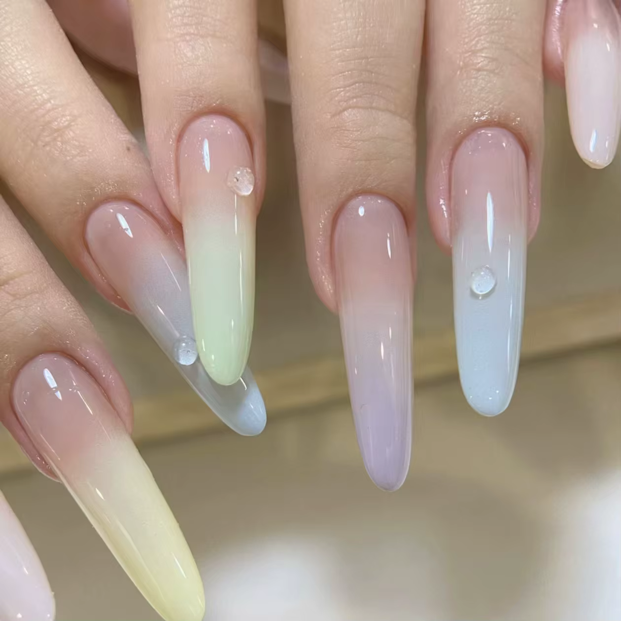 1 pièce Gel à ongles semi-solide 9 couleurs Macaron