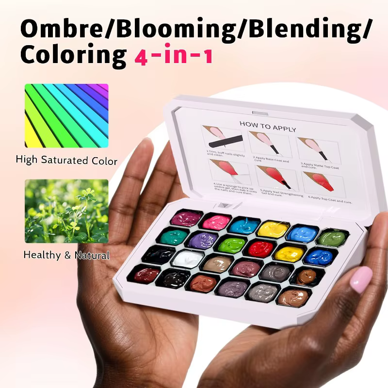 Gel de peinture dégradé 24 couleurs pour nail art