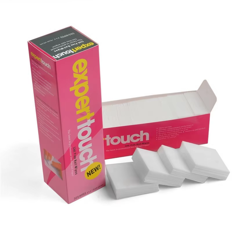 Lingettes en coton non pelucheuses pour dissolvant de vernis à ongles