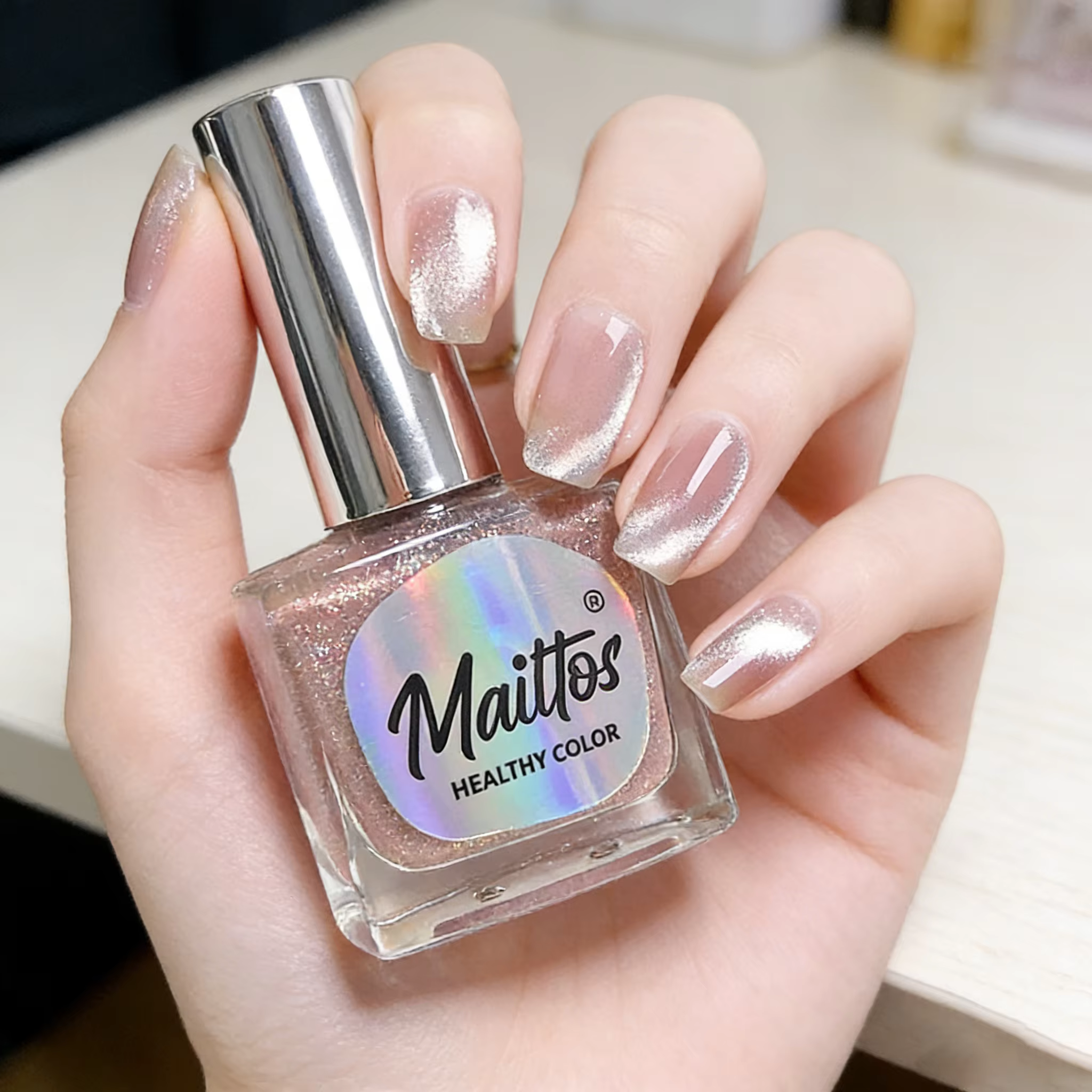Vernis à ongles à base d'eau effet œil de chat WA524 Sheer 12ml