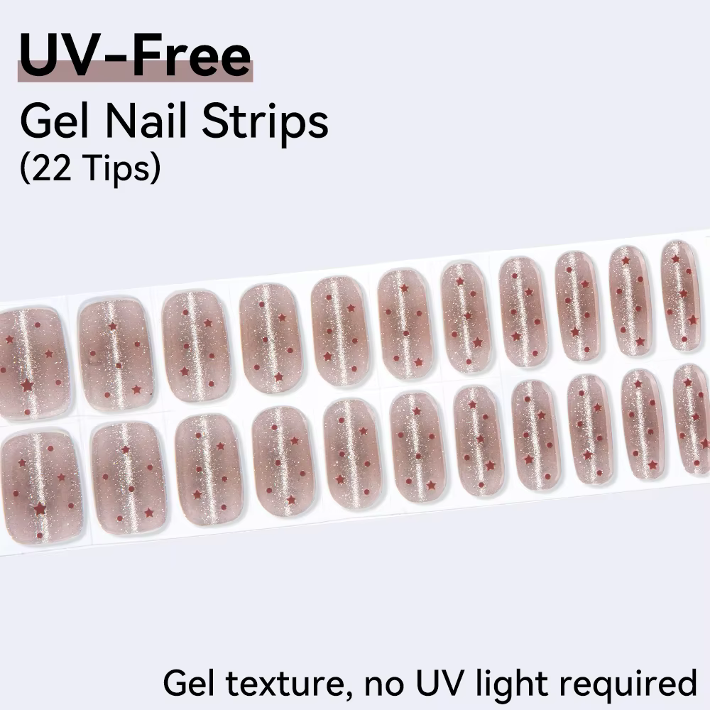 Bandes de vernis à ongles en gel sans UV - 22 embouts - Autocollants