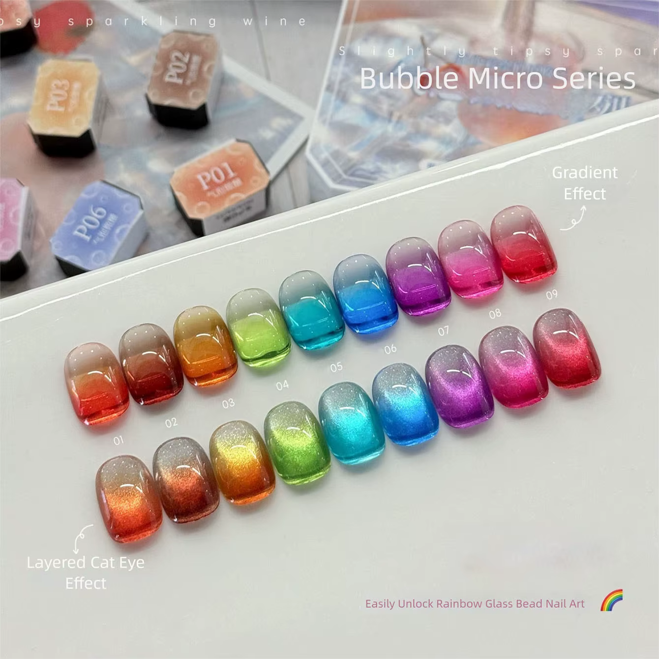 Vernis à ongles gel effet verre pétillant