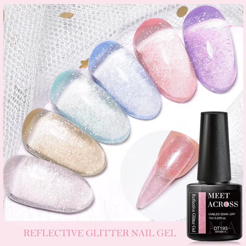 Vernis à ongles en gel réfléchissant à paillettes