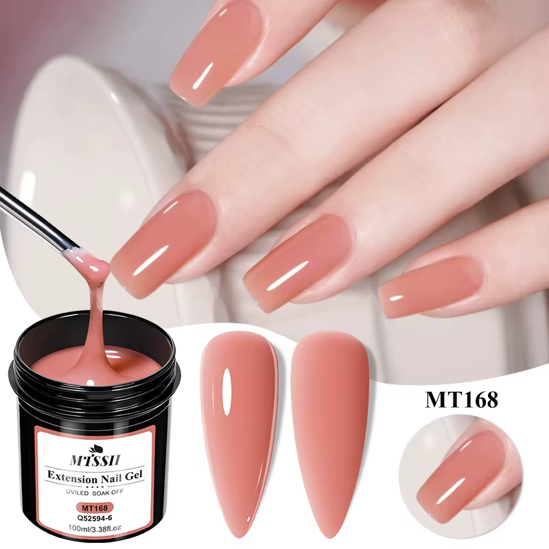 Vernis d'extension d'ongles rose Semi-Permanent UV/LED de grande capacité de 100ml