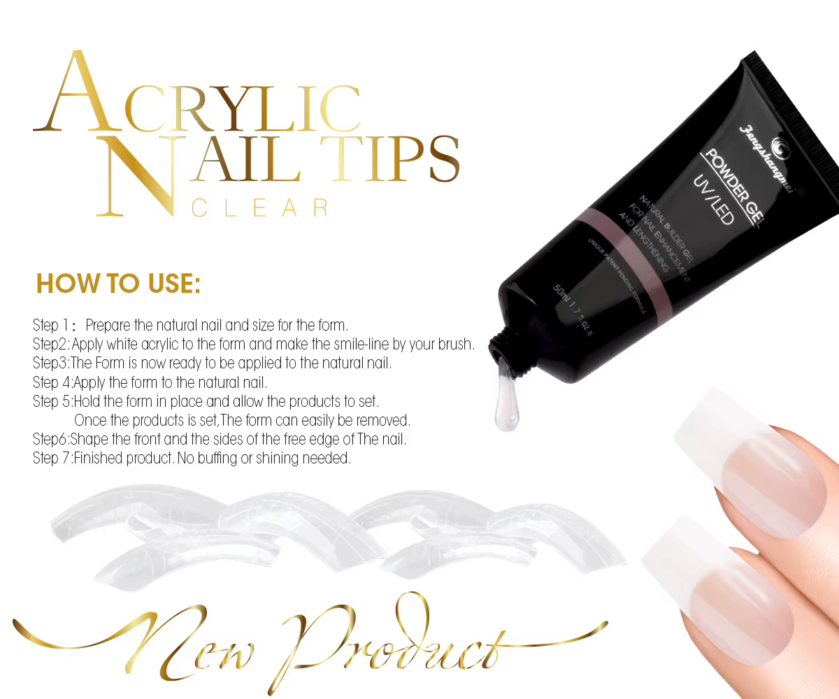 Gel pour ongles en poly : constructeur de gel transparent 30 g pour renforcement d'apparence naturelle