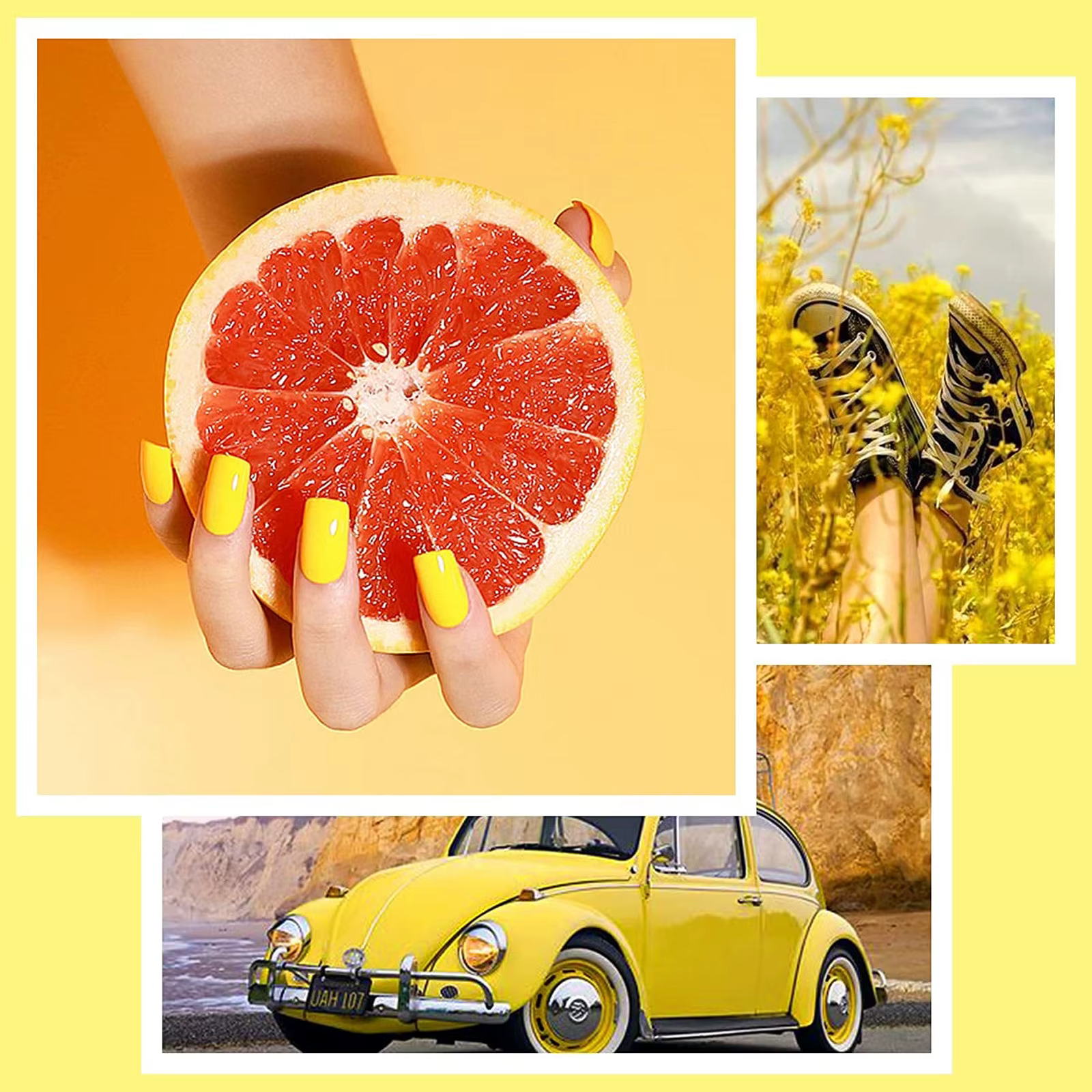 Vernis à ongles gel jaune semi-permanent UV LED