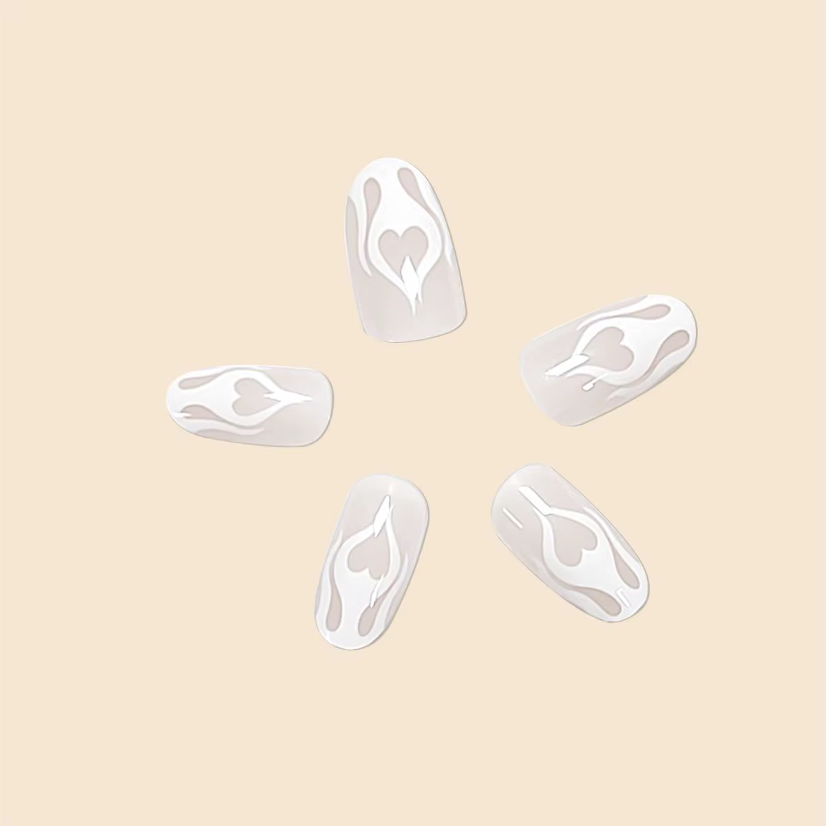 Ensemble de 24 faux-ongles tendance
